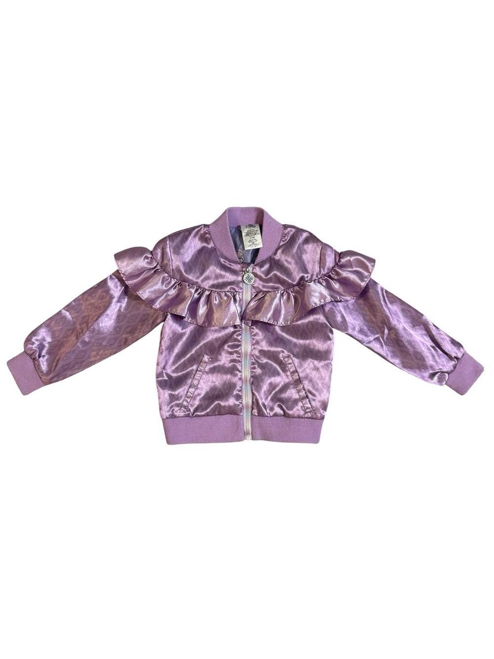 Disney Lilac Satin Ruffle Bomber Jacket